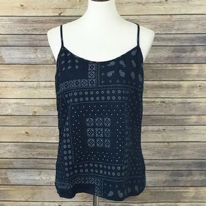 J. Crew Geometric 100% Linen Sleeveless Top Shirt